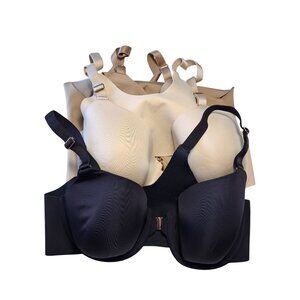 Soma Set of 3 Vanishing 360 Perfect Coverage Bras 38D Nylon/Spandex Multicolor